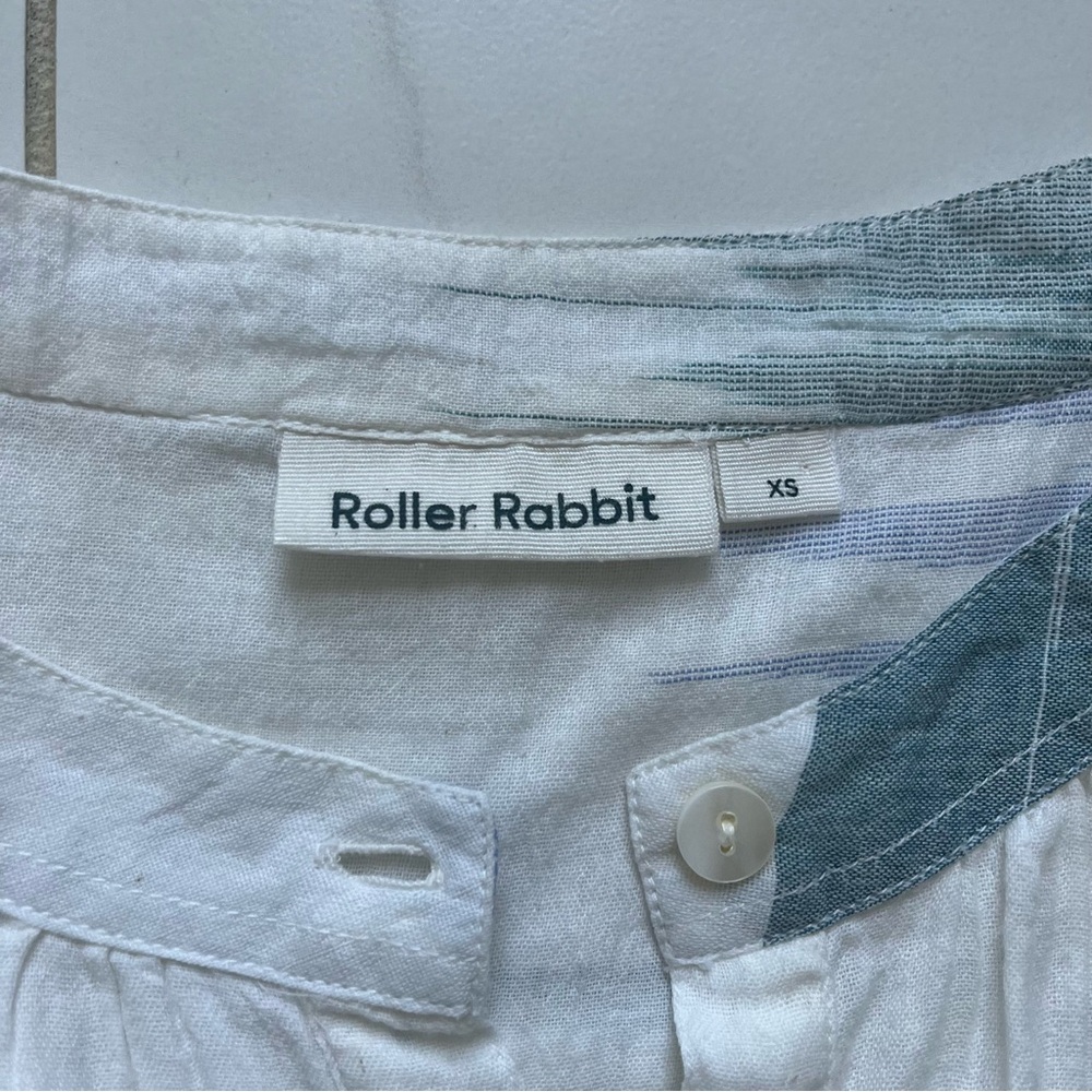 Roller Rabbit Stripe Short Sleeve Button Down Xs - image 4
